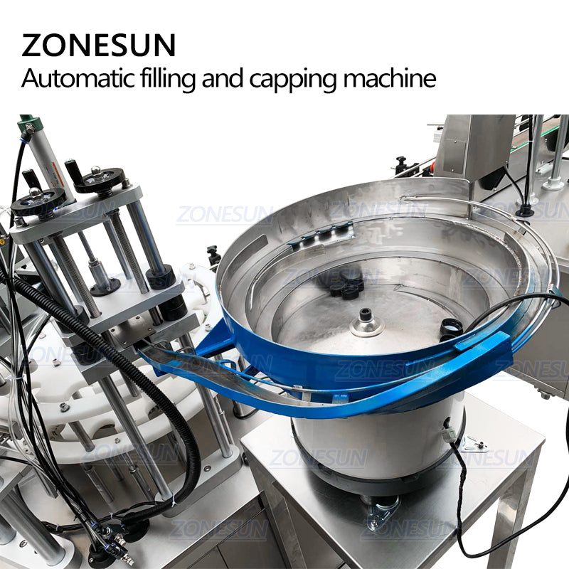 ZONESUN Electric 4 Nozzles Liquid Filling And Capping  Production Line