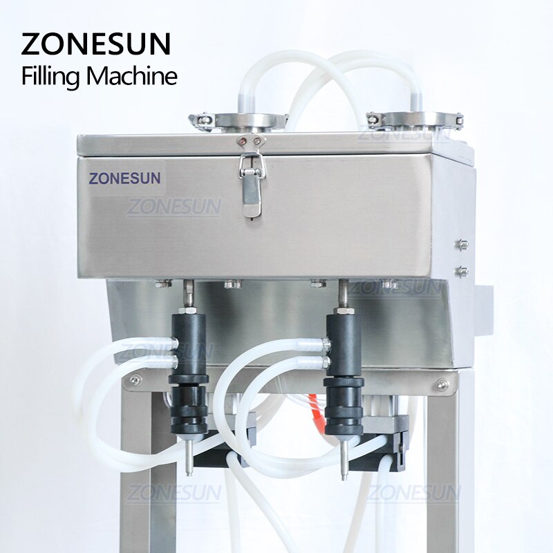 ZONESUN ZS-G400 Pneumatic Vacuum Liquid Filling Machine Enolmatic Gravity Bottle Filler