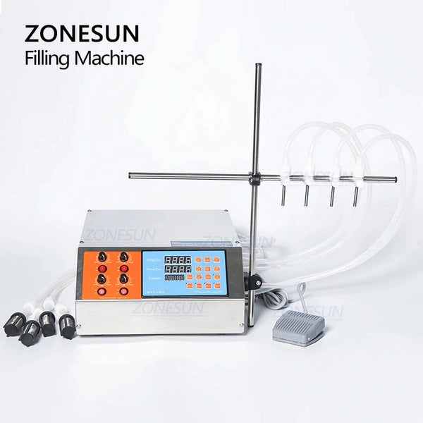 ZONESUN ZS-YTDP4 4 Nozzles Diaphragm Pump Liquid Filling Machine
