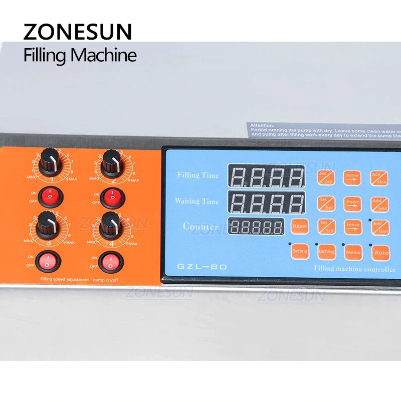 ZONESUN ZS-YTDP4 4 Nozzles Diaphragm Pump Liquid Filling Machine