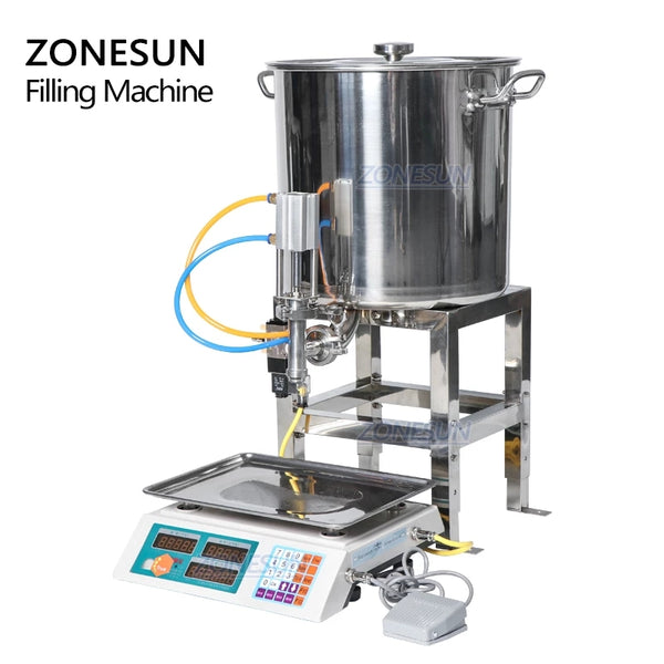 ZONESUN 50-2500g Pneumatic Paste Filling Ang Weighing Machine