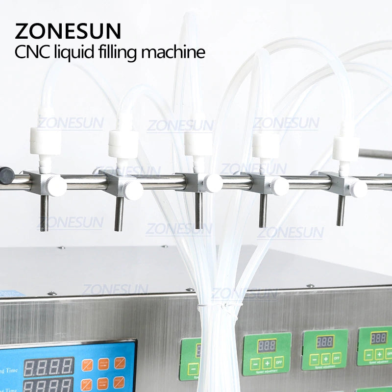 ZONESUN Digital Control 8 Nozzles Diaphragm Pump Liquid Filling Machine