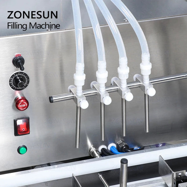 ZONESUN ZS-DTPP4B Automatic 4 Nozzles Peristaltic Pump Liquid Filling Machine