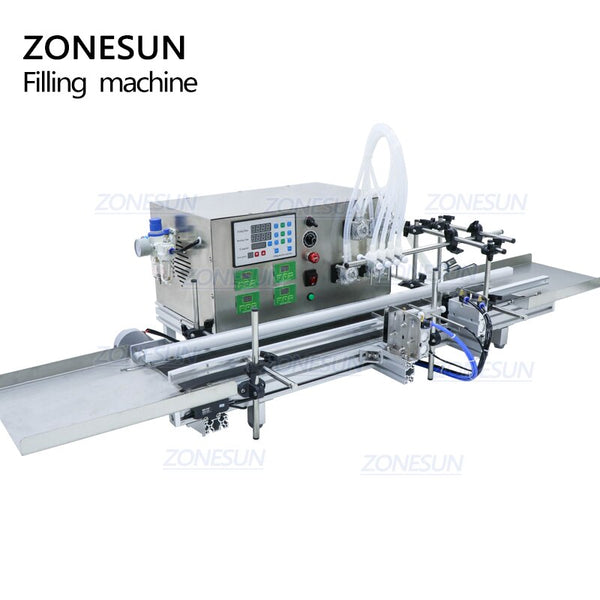 ZONESUN ZS-DTPP4W Automatic 4 Nozzles Peristaltic Pump Liquid Filling Machine