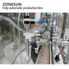 ZONESUN Vertical Type Electric 6 Nozzles Liquid Filling Capping Round Bottle Labeling Machine