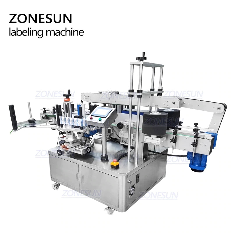 ZONESUN Automatic Dual-side Irregular Square Bottle Labeling Machine