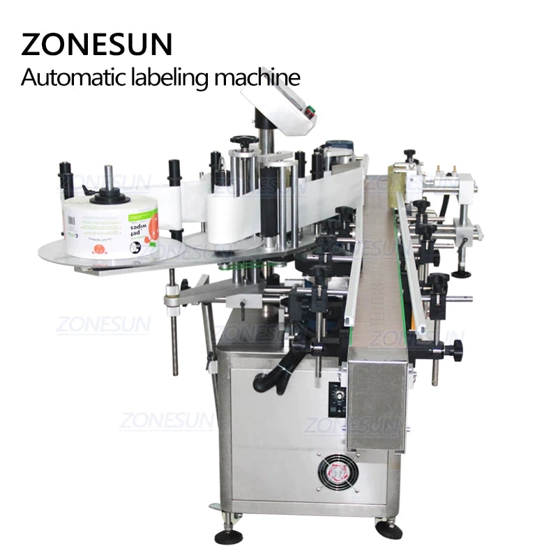 ZONESUN Automatic Round Bottle Labeling Machine With PLC Contorl