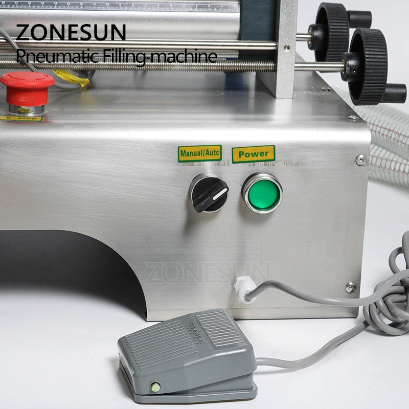 ZONESUN Pneumatic 2 Nozzles Liquid Filling Machine