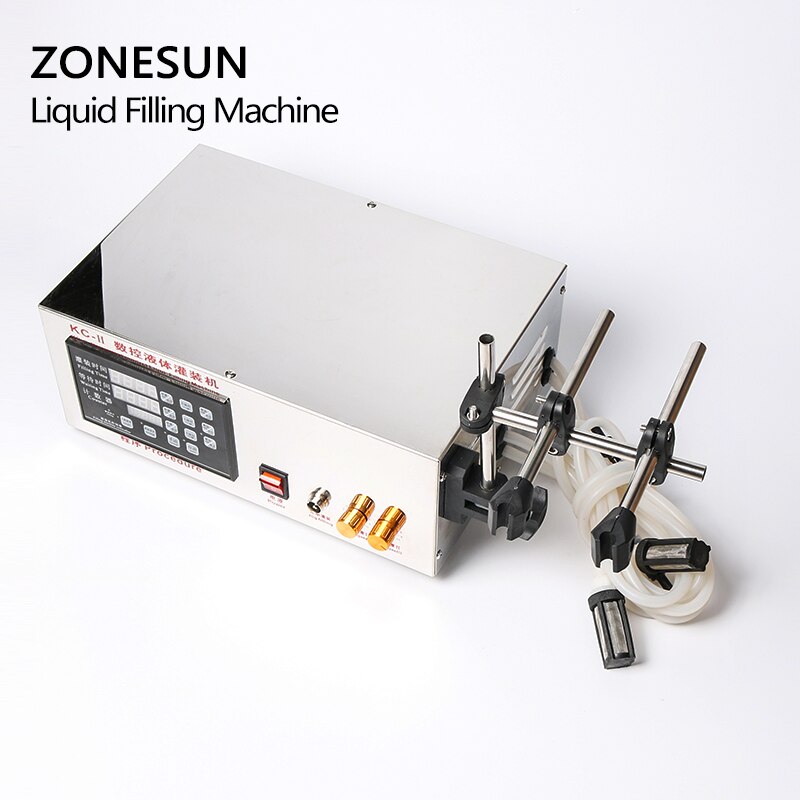 ZONESUN 5-3500ml Semi-automatic 2 Heads Diaphragm Pump Liquid Filling Machine