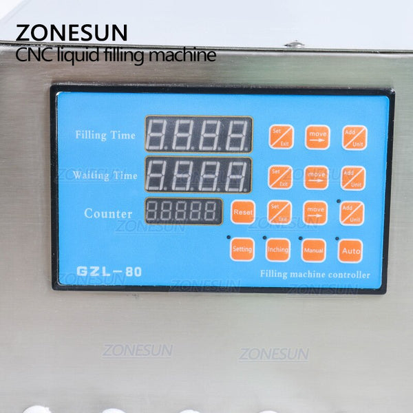 ZONESUN Electric 10 Nozzles Diaphragm Pump Liquid Filling Machine