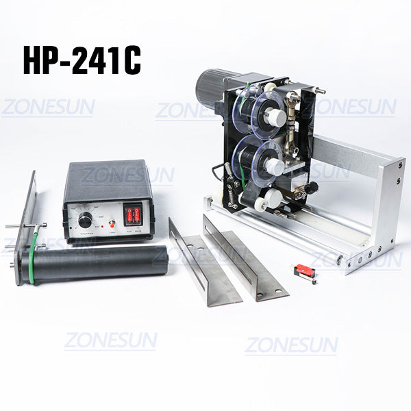 ZONESUN Expiry Date Ribbon Coding Label Printer Hot Ribbon Coder For LT-50 Labeling Machine - With Regulator