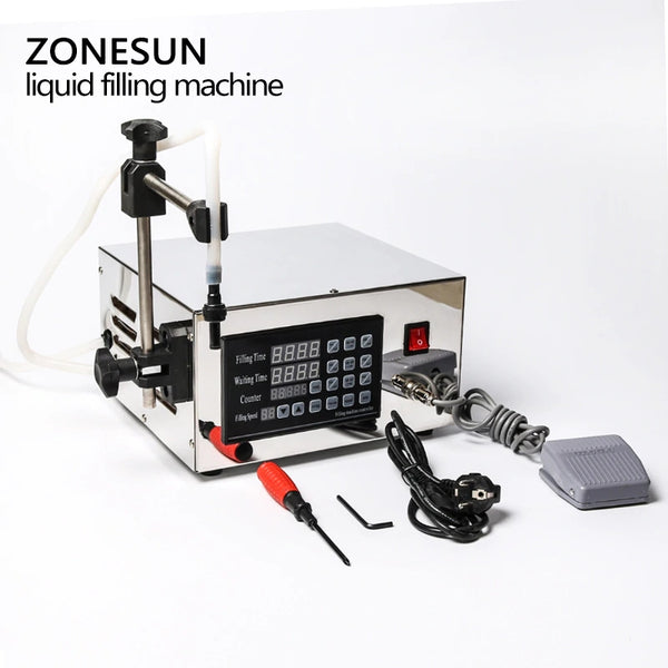 ZONESUN 5-3500ml Stainless Steel Diaphragm Pump Liquid Filling Machine