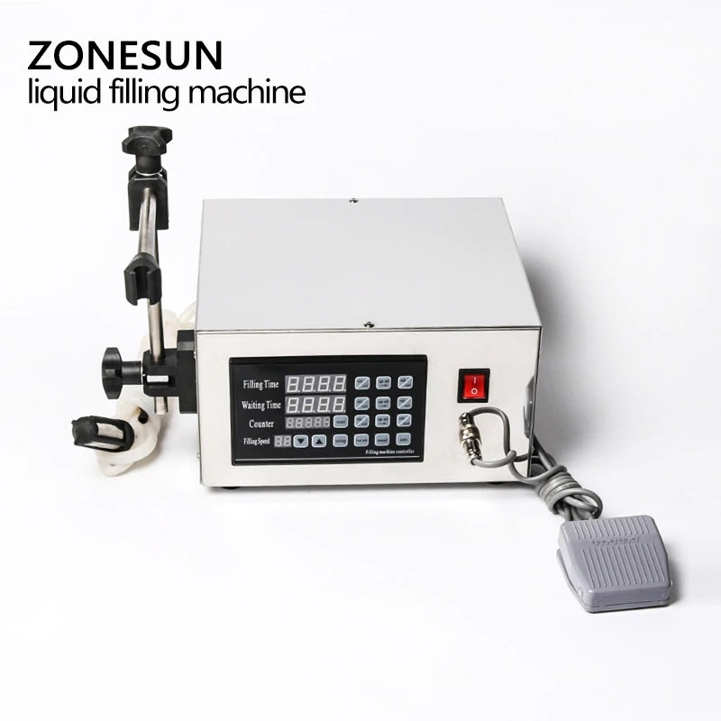 ZONESUN 5-3500ml Stainless Steel Diaphragm Pump Liquid Filling Machine