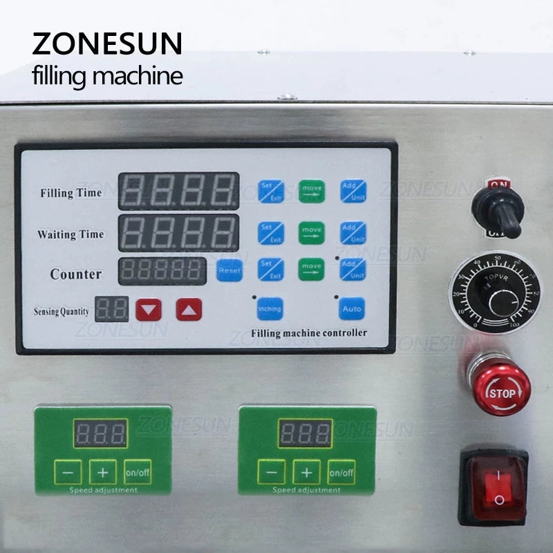 ZONESUN Desktop CNC Diaphragm Pump Liquid Filling Machine With Conveyor