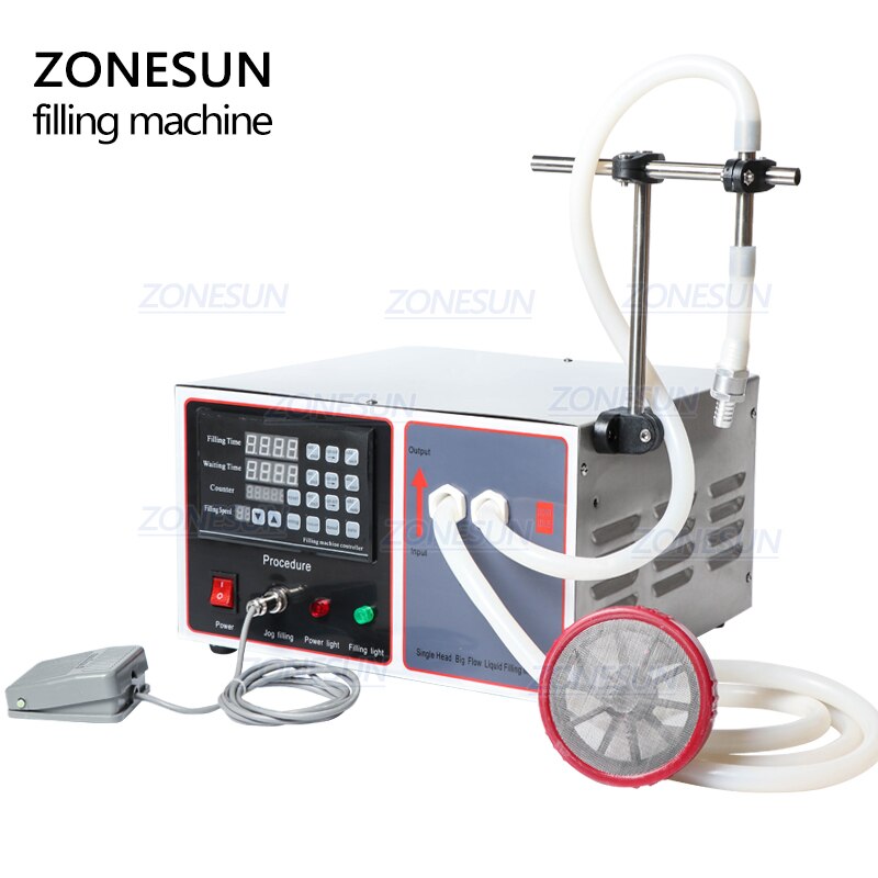 ZONESUN ZS-GFK17B 20-17000ml Semi Automatic Diaphragm Pump Liquid Filling Machine