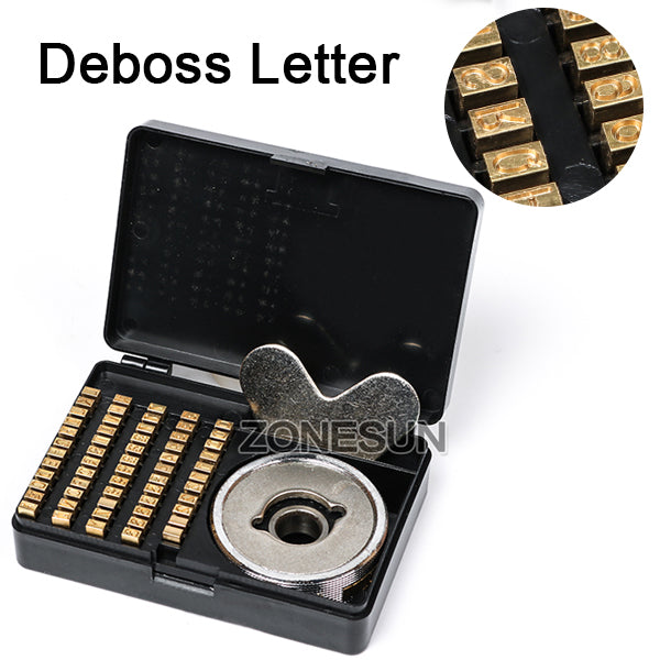 ZONESUN Heat Stamping Alphabet Set Heat Press Machine For FR900 FR770 - Deboss