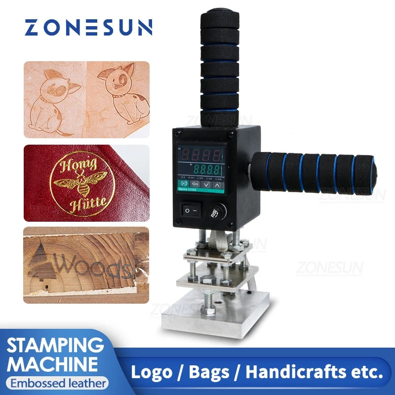 Hand Help Stamp Machine ZONESUN H810 5x7 8x10 10x13cm Handheld Stamping Machine