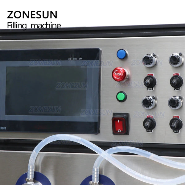 ZONESUN 4 Nozzles Full Automatic Magnetic Pump Liquid Filling Machine