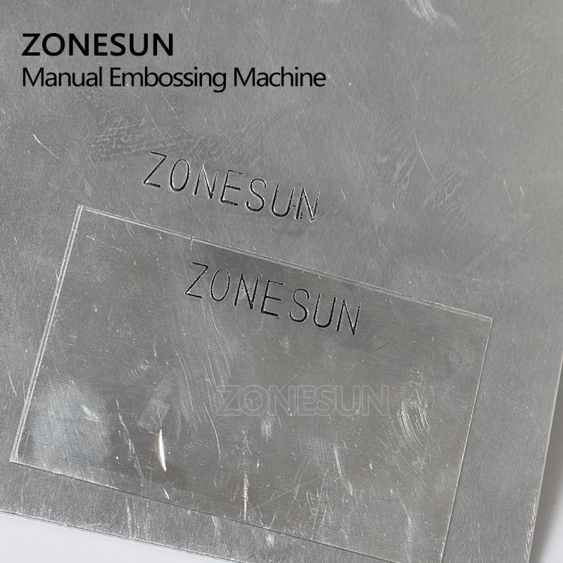 Embossing Marking Module ZONESUN ZS‑ME360 Manual Metal Stamping Embossing Machine for Tags
