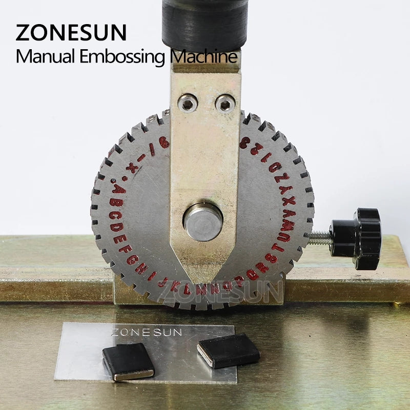 ZONESUN ZS‑ME360 Manual Metal Stamping Embossing Machine for Tags