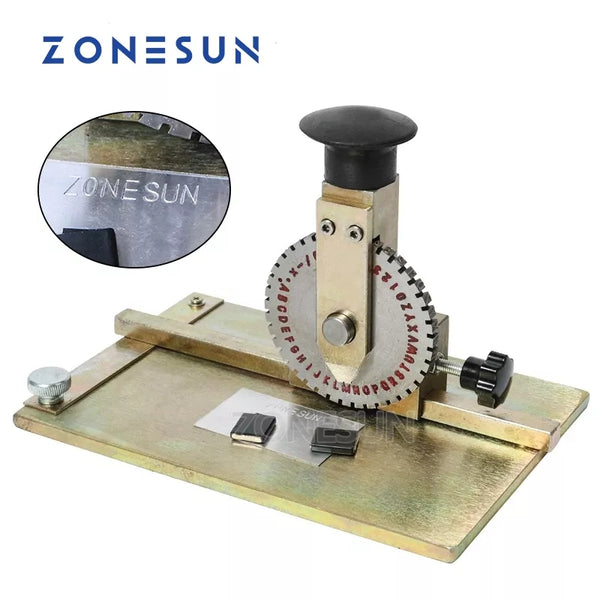 Tag Machine Tools ZONESUN ZS‑ME360 Manual Metal Stamping Embossing Machine for Tags