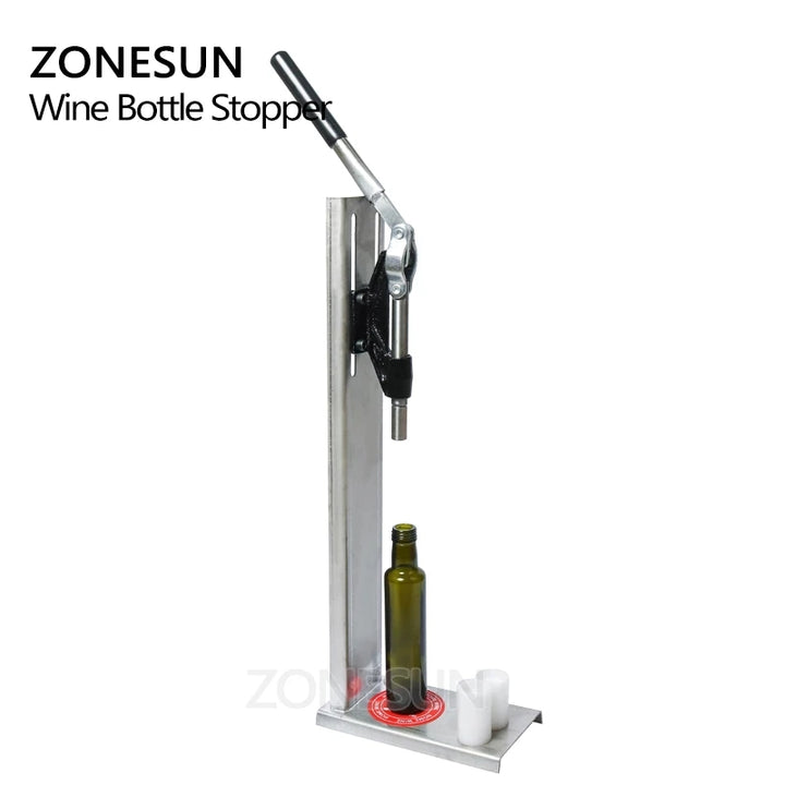 ZONESUN Manual Stainless Steel Corkers Wine Corking Machine Capping