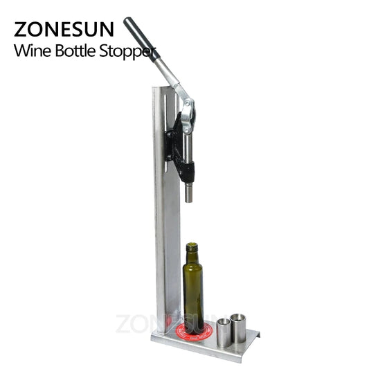 ZONESUN Manual Stainless Steel Corkers Wine Corking Machine Capping