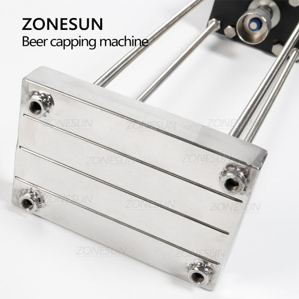 ZONESUN 26mm Pneumatic Semi Automatic Beer Lid Capping Machine
