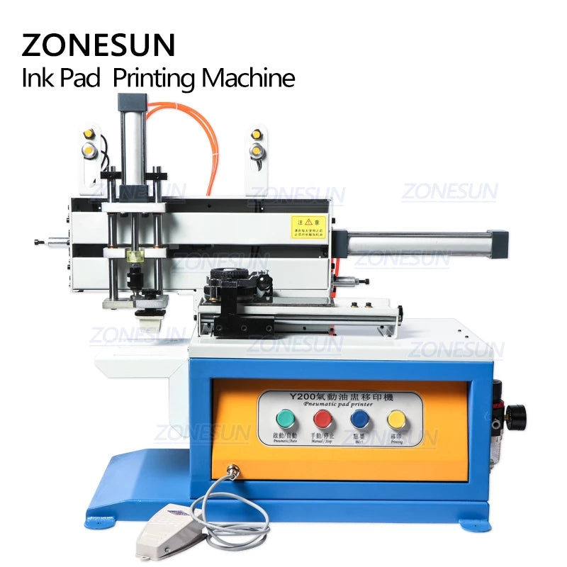 ZONESUN Y200 Automatic Pneumatic Ink Pad Printing Machine