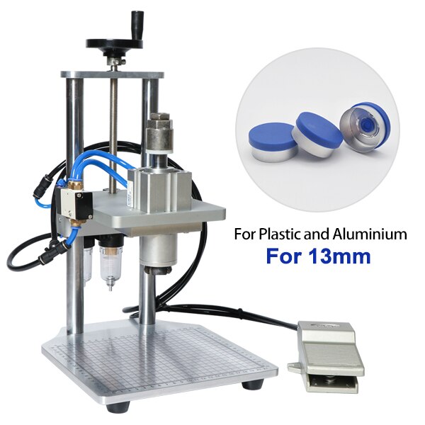 ZONESUN 13/15/20mm Pneumatic Penicillin Bottle Aluminum Plastic Capping Machine - Aluminum and plastic / 13mm