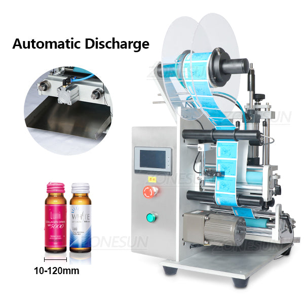 ZONESUN ZS-TB100 Semi Automatic Round Bottle Single Double Sides Labeling Machine - ZS-TB100S2 / Without Date Coder / 110V - ZS-TB100S2 / Without Date Coder / 220V - ZS-TB100S2 / With Date Coder / 110V - ZS-TB100S2 / With Date Coder / 220V