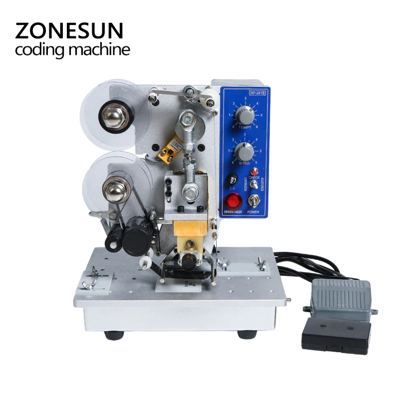 ZONESUN HP-241B Semi-automatic Electric Hot Stamp Ribbon Code Printing Machine