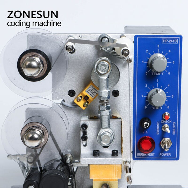 ZONESUN HP-241B Semi-automatic Electric Hot Stamp Ribbon Code Printing Machine