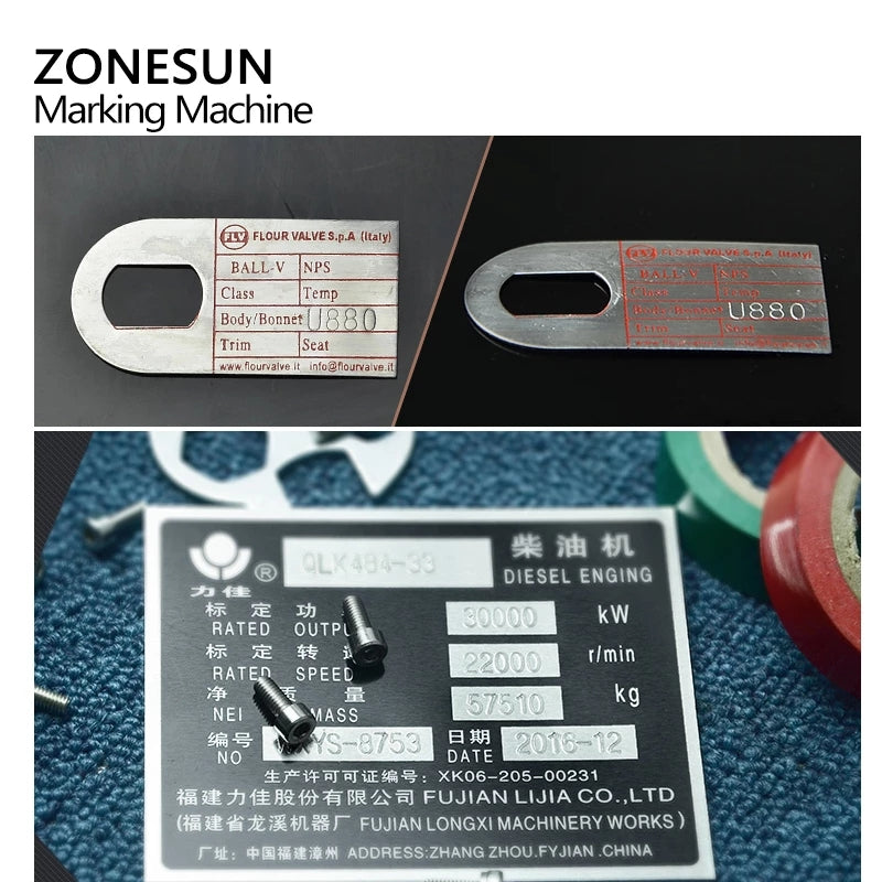 ZONESUN Metal Nameplate Embossing Machine