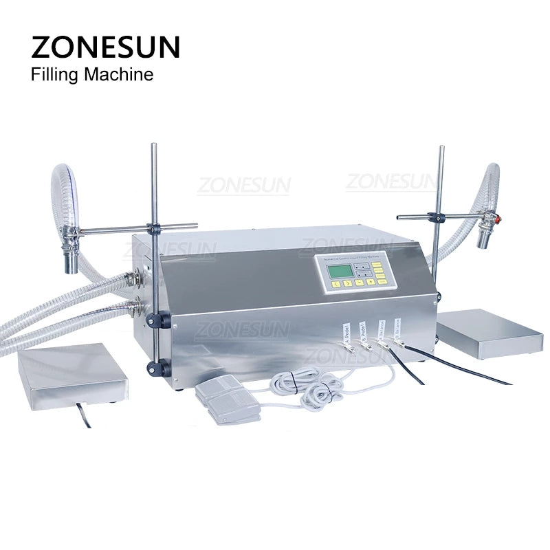 ZONESUN ZS-DP432W 2 Nozzles Big Flow Diaphragm Pump Liquid Weighing Filling Machine