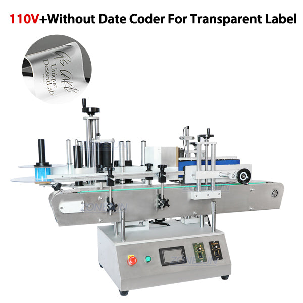 ZONESUN ZS-TB150A High Speed Single Side Round Bottle Labeling Machine For Normal Transparent Label - For Transparent Label / Without Date Coder / 110V