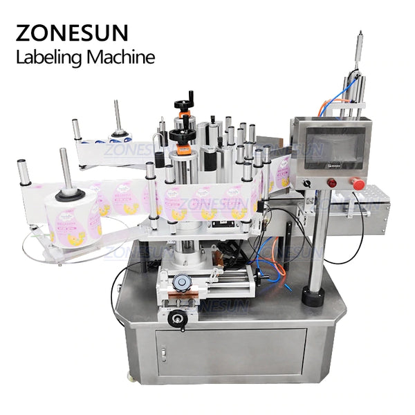 ZONESUN ZS-TB210 Semi Automatic Double Size Flat Bottle Labeling Machine