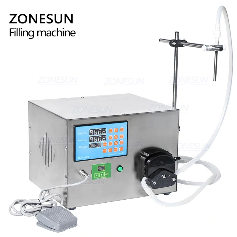 ZONESUN ZS-YT80 3-2500ml Semi Automatic Peristaltic Pump Liquid Filling Machine
