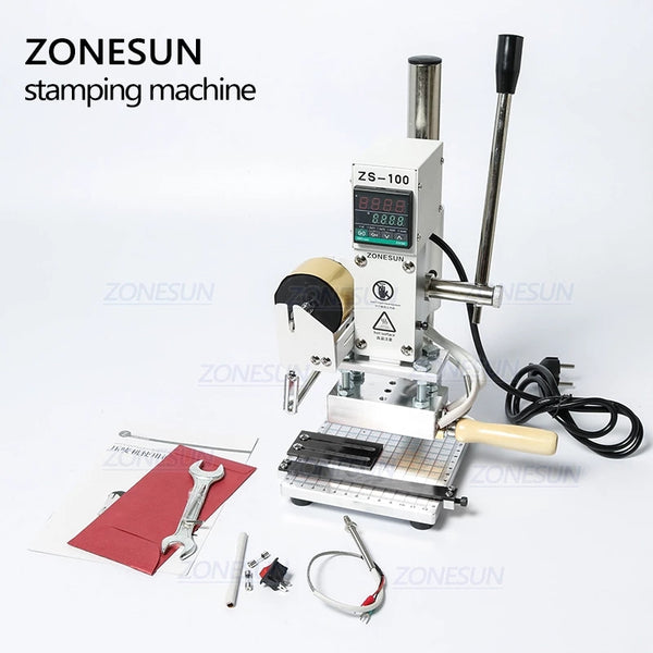 ZS-100 New Embossing Manual Hot Foil Stamping Machine For Leather Pape –  ZONESUN TECHNOLOGY LIMITED