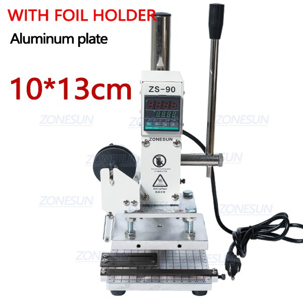 ZONESUN ZS-90 3 Size Hot Foil Stamping Machine - Aluminium / 10×13cm / 110V - Aluminium / 10×13cm / 220V