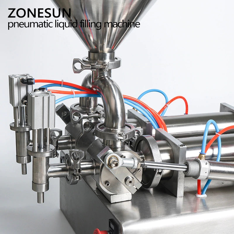 ZONESUN ZS-GT2 Semi Automatic 2 Nozzles Paste Lotion Filling Machine With Hopper