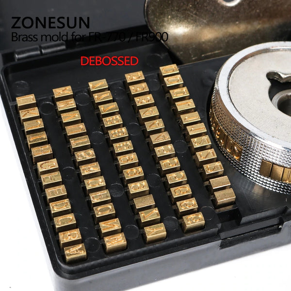 ZONESUN Heat Stamping Alphabet Set Heat Press Machine For FR900 FR770
