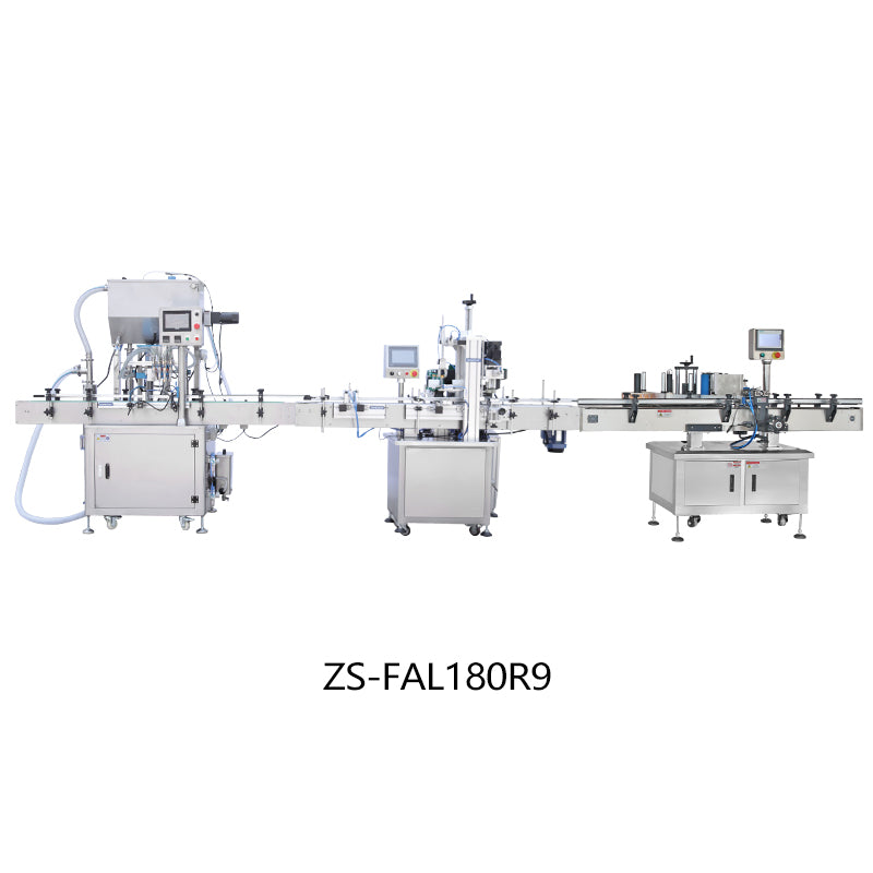 ZONESUN ZS-FAL180R9/ZS-DPCL1 Custom Automaitc Filling Capping Labeling Production Line - ZS-FAL180R9