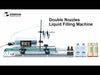 ZONESUN Máquina de Enchimento de Frascos para Garrafas de Bebidas Líquidas com Bico Duplo Pequeno Automático