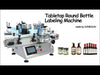Máquina de rotulagem e posicionamento de garrafas redondas ZONESUN para desinfetantes latas de cerveja