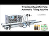 ZONESUN 4 Nozzles Automatic Magnetic Pump Liquid Filling Machine