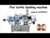 Máquina de rotulagem dupla face automática ZONESUN com transportador para rotuladora de etiqueta de garrafa de líquido para lavanderia