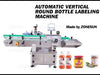 ZONESUN XL-T821 Máquina automática de rotulagem de superfícies redondas para latas de tinta Rotuladora vertical de adesivos rolantes