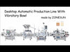 ZONESUN ZS-FAL180C5 Automatic Desktop Essential Oil Round Vial Filling Capping And Labeling Machine Line With Vibratory Bowl