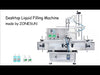 ZONESUN Desktop Automatic Gel Juice Liquid Shampoo Double Heads Filling Machine Beverage Bottle Filler With Chain Conveyor
